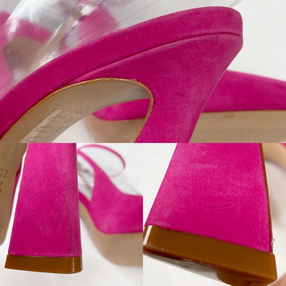 Schutz Pink Suede Leather Pump Size 7B - Picture 12 of 12